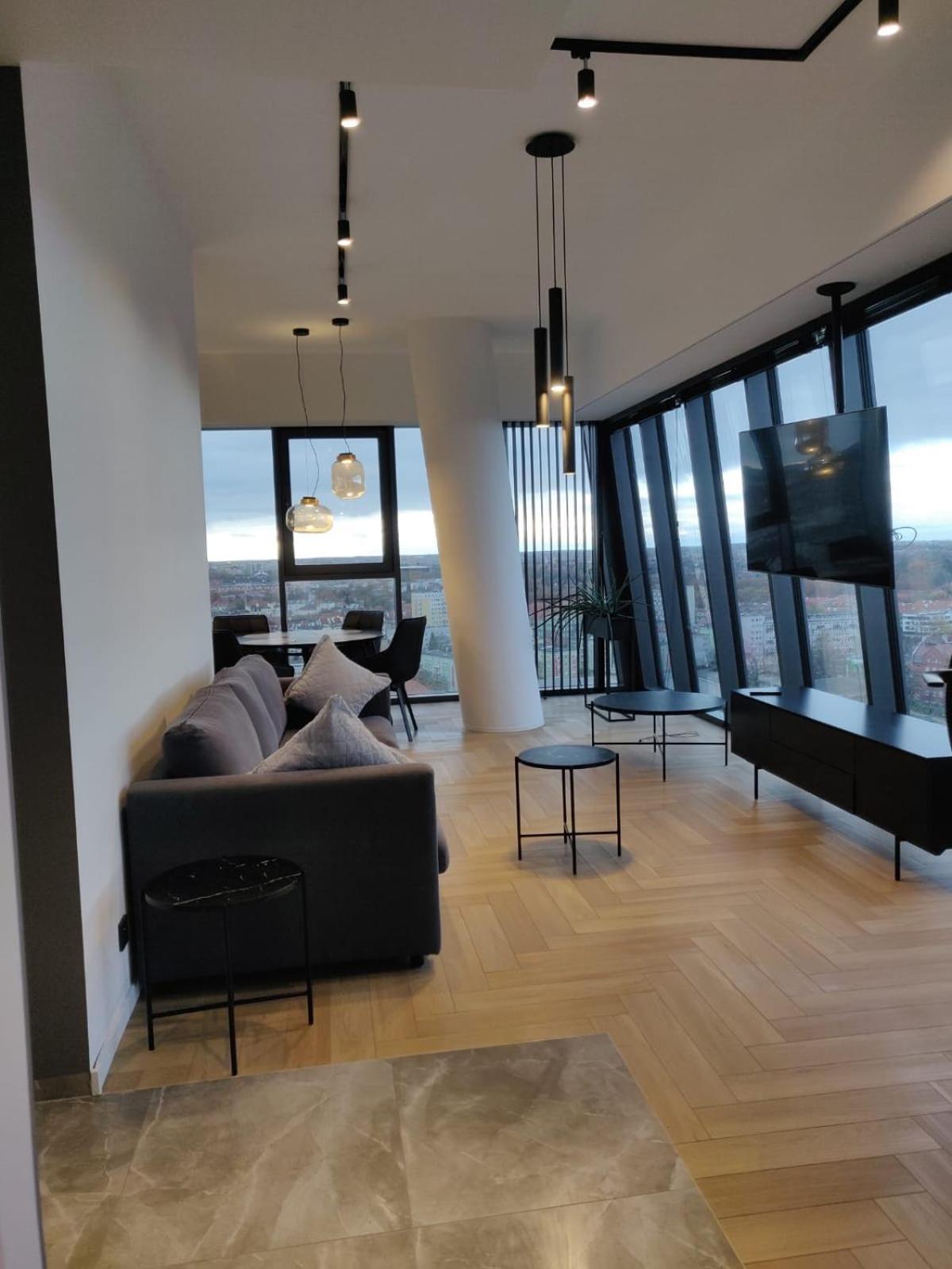 דירות Hanza Tower Szczecin Sky Apart 18Th Floor A מראה חיצוני תמונה
